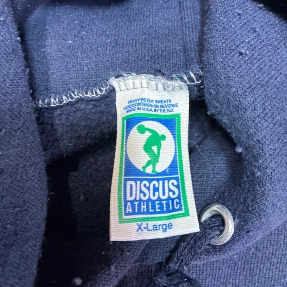 Vintage Illinois University Discus Athletic‎ Hoodie Mens XL Blue 90s Heavy Thick